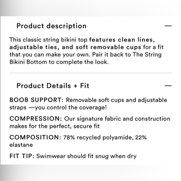 Summersalt String Bikini Tops - Brown & Black, Sizes 2 & 4 - Picture 6 of 12